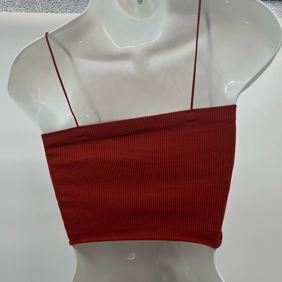 Urban Outfitters Out From Under Rust Color Ribbed Crop Cami Sz S - Picture 7 of 7